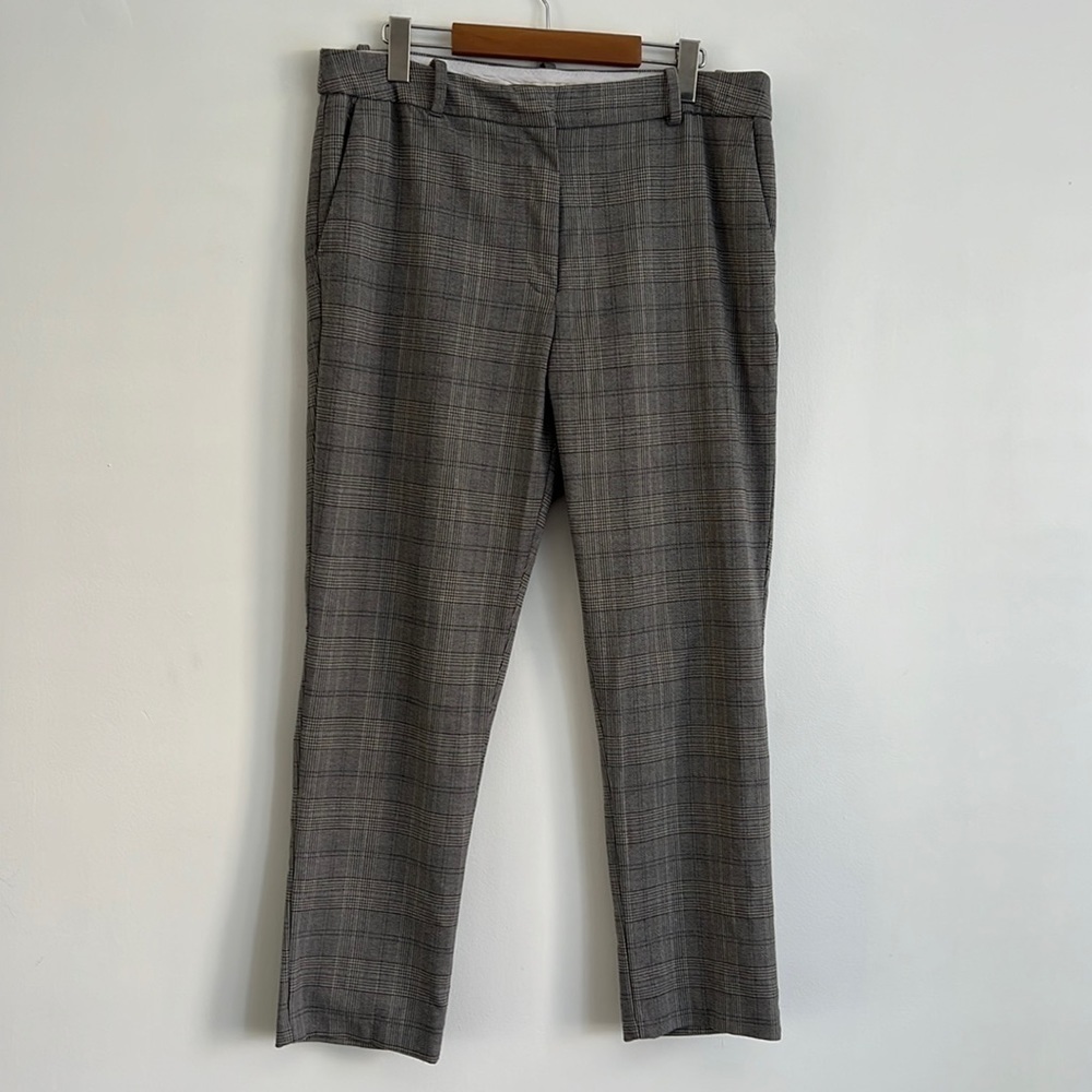 H&m Black and White Checked Trouser Pants